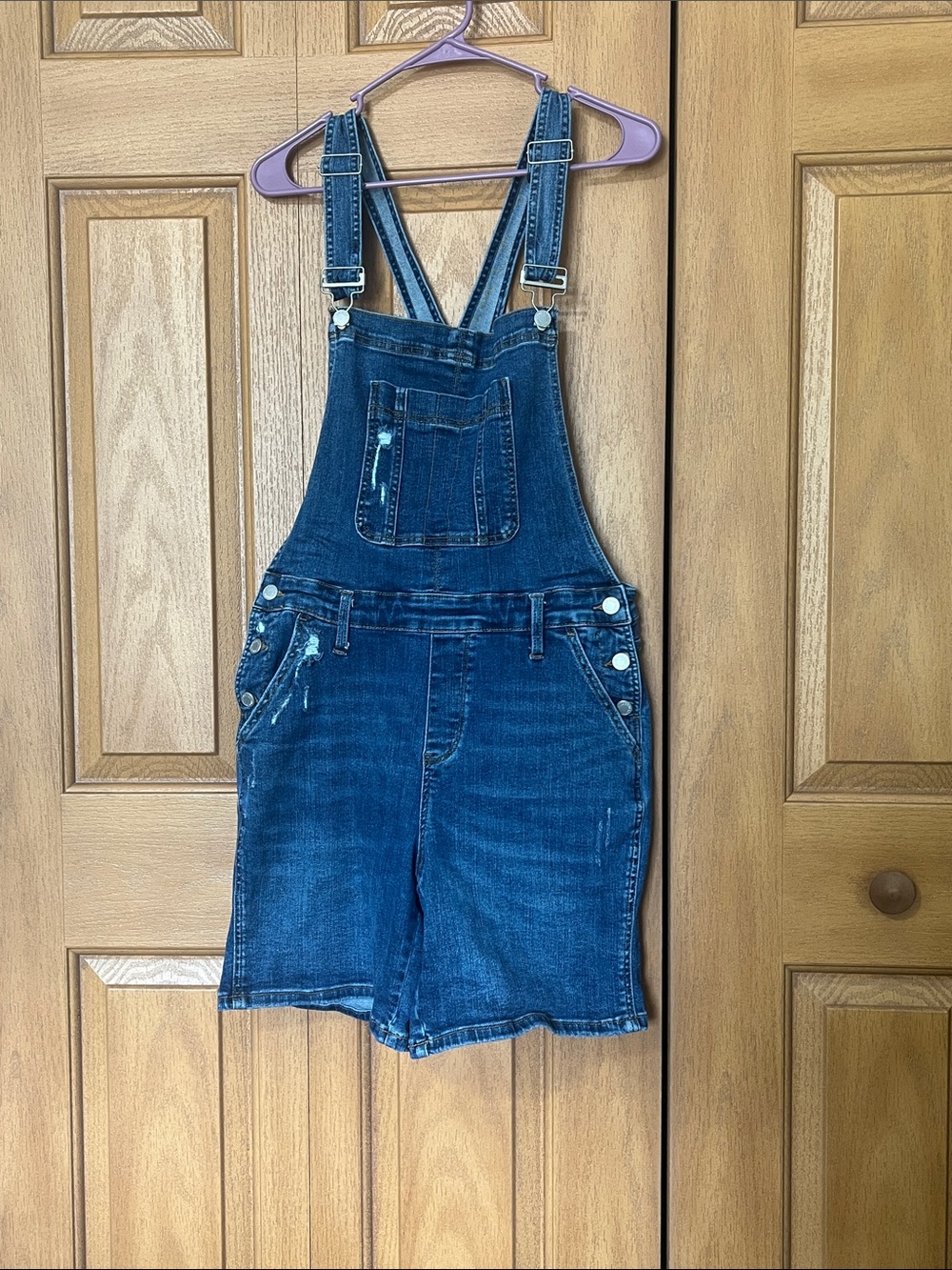 Judy Blue Light Blue Denim Overall Shorts